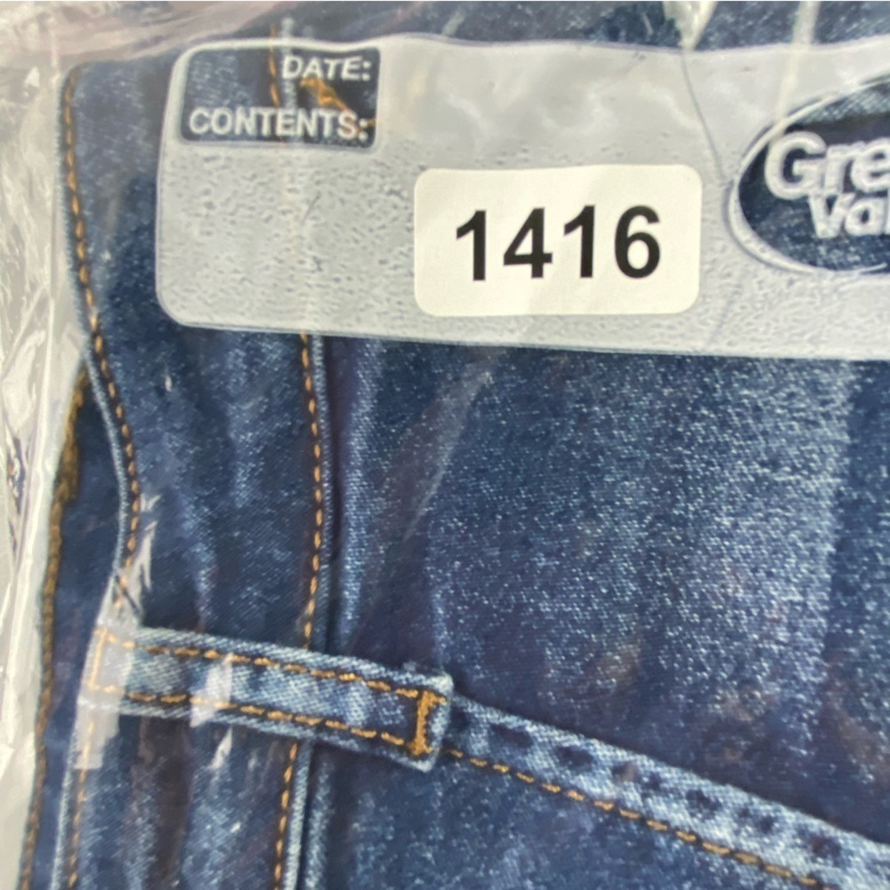 Machine torn up look blue jean mini skirt with stretch size large - Picture 11 of 12